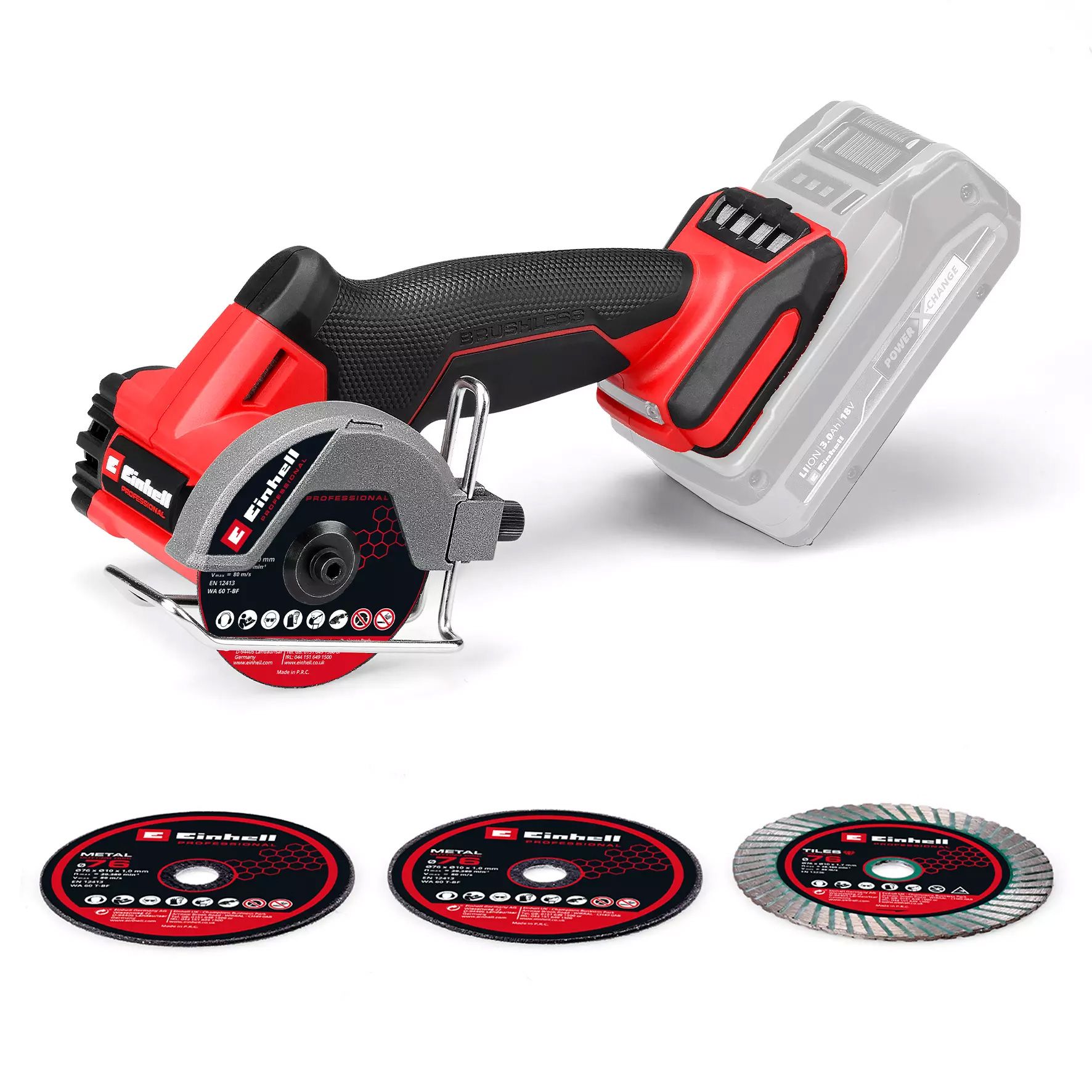 EINHELL TP-CO 18/76-C Li BL - Solo akkus univerzális vágógép (akku és töltő nélkül) termék fő termékképe