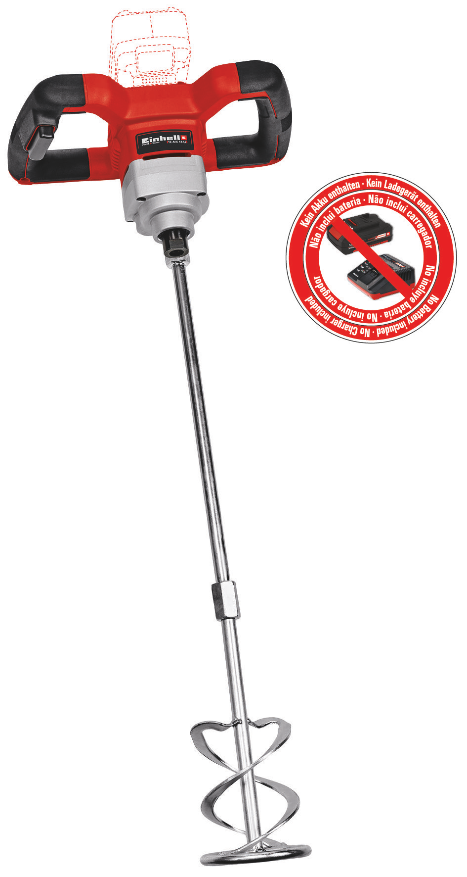 EINHELL TE-MX 18 Li-Solo akkumulátoros keverőgép (akku és töltő nélkül, kartonban) termék fő termékképe