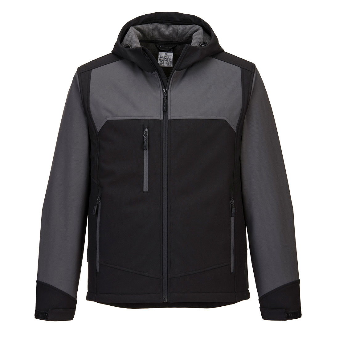 Portwest KX362 - KX3 kapucnis softshell dzseki, fekete/szürke termék fő termékképe